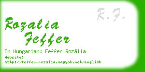 rozalia feffer business card